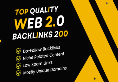 i'll Build 200 Powerfull Web 2.0 Backlinks on High DA Sites