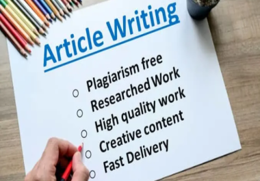 I will Provide Unique SEO Articls & Content Writing Service.