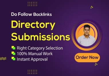 Provide Top 100+ Directory Submissions From High Quality Website Backlinks