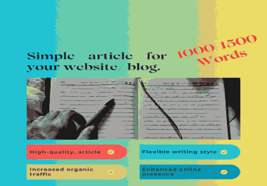 Providing the Service of Content Writing,  for your Website/Blog