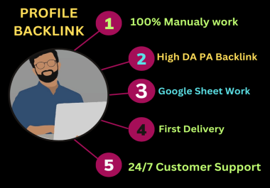 I will create 40+ High Authority profile Backlinks for Link building SEO Service.