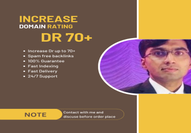 I will increase your domain rating 50 plus with high quality backlinks