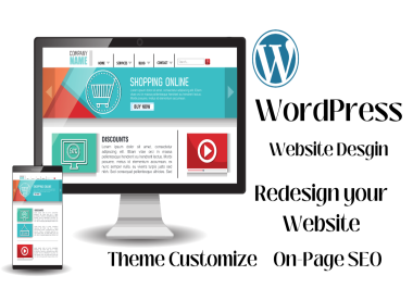 Create,  Redesign and customize WordPress website