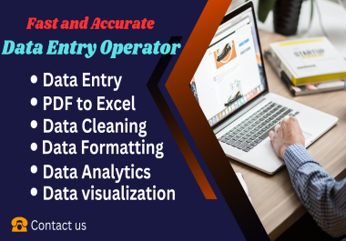 I am fast and accurate Data Entry Operator,  Urgent Data Entry with 100 Accuracy
