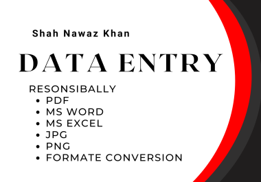I will do all jobs of Data Entry,  Retype Scanned Data,  Convert Documents Formate,  Proof Reading