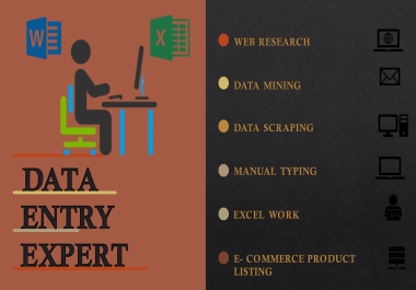 I will do faster Data Entry,  Internet Research,  copy-paste,  Data Scraping in One day.