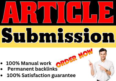 Manually 40 article submission in SEO backlink on high da80-90 website