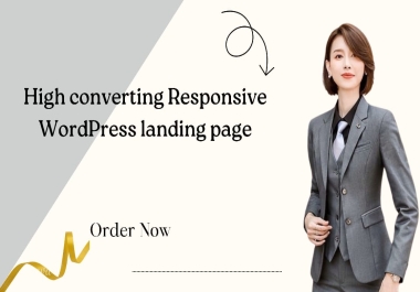 I will create High converting wordpress landing page.