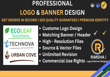 I will design professional business logo and matching banner header