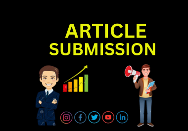 I will do 50 article submission backlinks