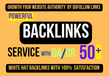 I will do research powerful backlinks high DR/DA 50+ and white hat service.