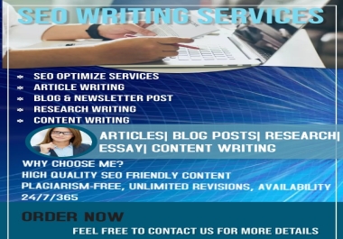 500 SEO Words Article Blog Posts Essays Research Topic