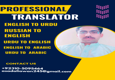 I am Professional translator. I translate files,  articles and document