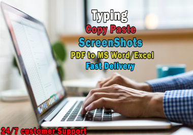 I will do Fast and Accurate Typing and Copy-Paste Services