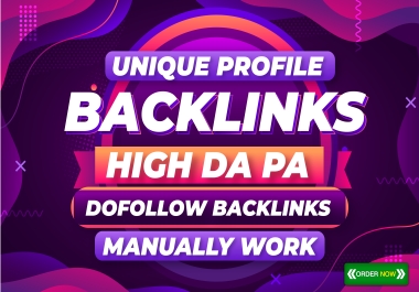 I will do 500 manually unique dofollow profile backlinks high DA PA