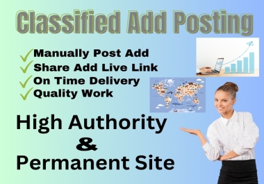 I will manually generate 50 classified ad postings with SEO-optimized backlinks.