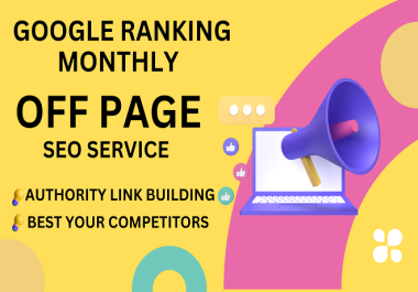 I will do white hat monthly SEO service to rank your website