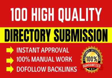 100 Live Directory Submissions For SEO backlinks