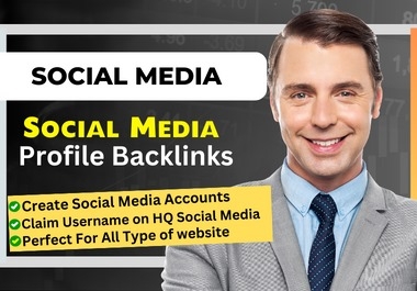 100 SEO profile creation backlinks high da pa authority social media profile site
