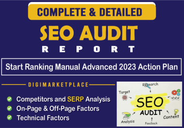 provide expert SEO audit report,  competitor website analysis and video review