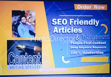 I will do Unique Authentic and plagiarism free SEO optimized articles on topics of your choice.