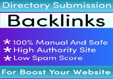 I will 300 directory backlinks for yur google website of rank 1st page