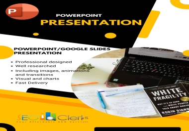 I will create highly researched and manually well designed powerpoint presentation of 10 pages