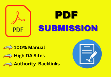 I will do Pdf submissions to 50 document sharing sites