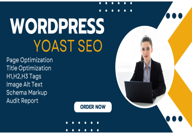 I will do WordPress website on page and technical seo with yoast plugin