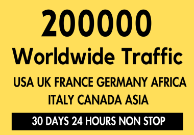 Add 200000 Real Web Traffic to your site from Social media & Search engine