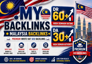 I will create 50 High Quality. my Malaysia DR 60+ and DA 30+ PBN Backlinks