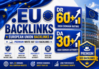 I will create 100 High Quality. Eu European DR 60+ and DA 30+ PBN Backlinks