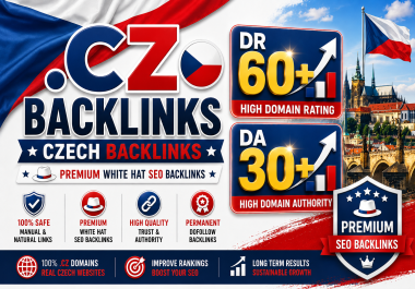 I will create 50 High Quality. cz Czech DR 60+ and DA 30+ PBN Backlinks