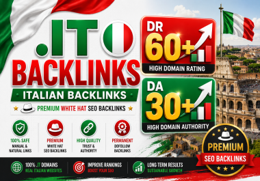 I will create 100 High Quality. it Italian DR 60+ and DA 30+ PBN Backlinks
