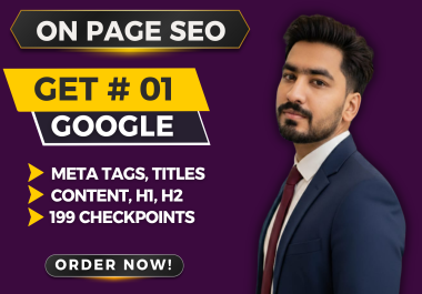 I Will Do On-Page SEO with Full Meta,  H1,  H2 Optimization & 200+ SEO Fixes