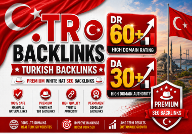 I will create 50 High Quality. Tr Turkish DR 60+ and DA 30+ PBN Backlinks