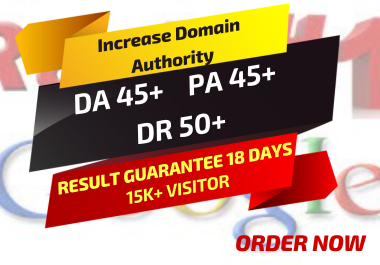 Domain Authority Moz DA 0 to 50 Plus Increase in 15 Days Guaranteed