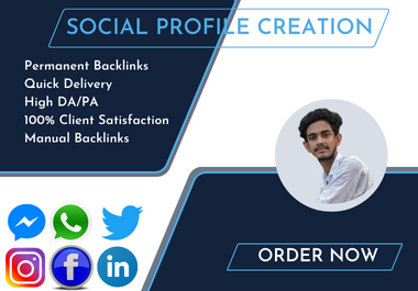 I will create 200 best high quality Social profile creation and media backlinks