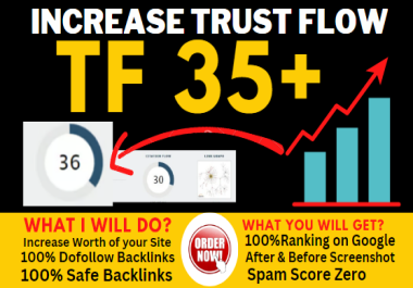 increase your site majestic URL trust flow tf 35 plus
