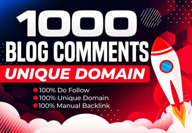 Get 1000 manual DOFOLLOW COMMENTS BACKLINKS High DA/DR TF/CF SITES WITH Low OBL