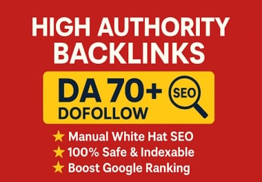 Get 50 High Authority Dofollow Backlinks