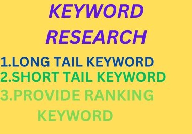 I will provide SEO keyword research for your website