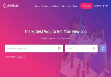 I will design recruitment website,  job board,  staffing agency website