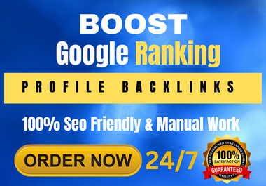 I will 150 SEO manual Profile backlinks high da authority link building service for Google ranking