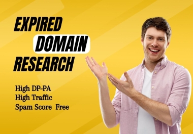 I will provide the best expired domains research with high traffic.