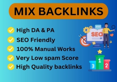 I will do 100 mix high authority do follow quality seo backlinks