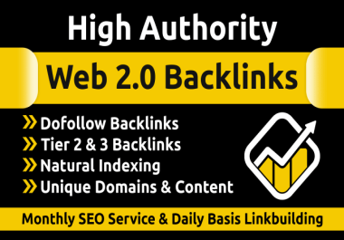 I will manually 10 do high DA 50+ web2.0 backlink