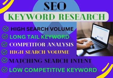 I will Manually do 50 seo keyword research and competitors analysis for local business
