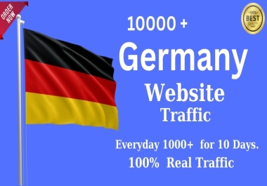 Traffic to your website from 10,000 Germany TARGETED Organic Website Visitors