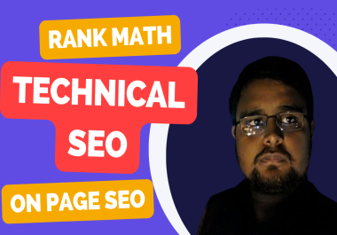 complete on page SEO optimization and set up rank math SEO with 90 score